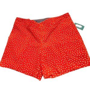 Maurices Orange with White Polka Dot Mid-Rise Shorts Size 3/4 NWT